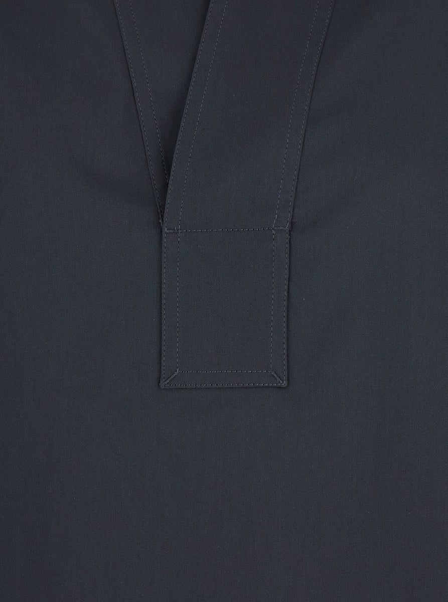 Bottega Veneta Women Grey Shirt With Deep Neckline On The Front And Long Sleeves In Cotton Poplin Woman