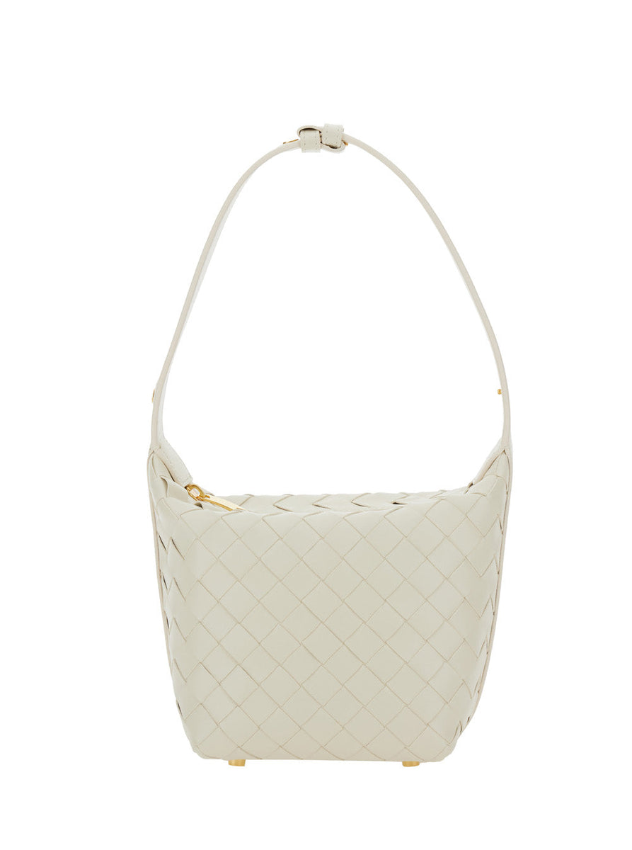 Bottega Veneta Women 'Candy Wallace' White Handbag With Intrecciato Motif In Leather Woman