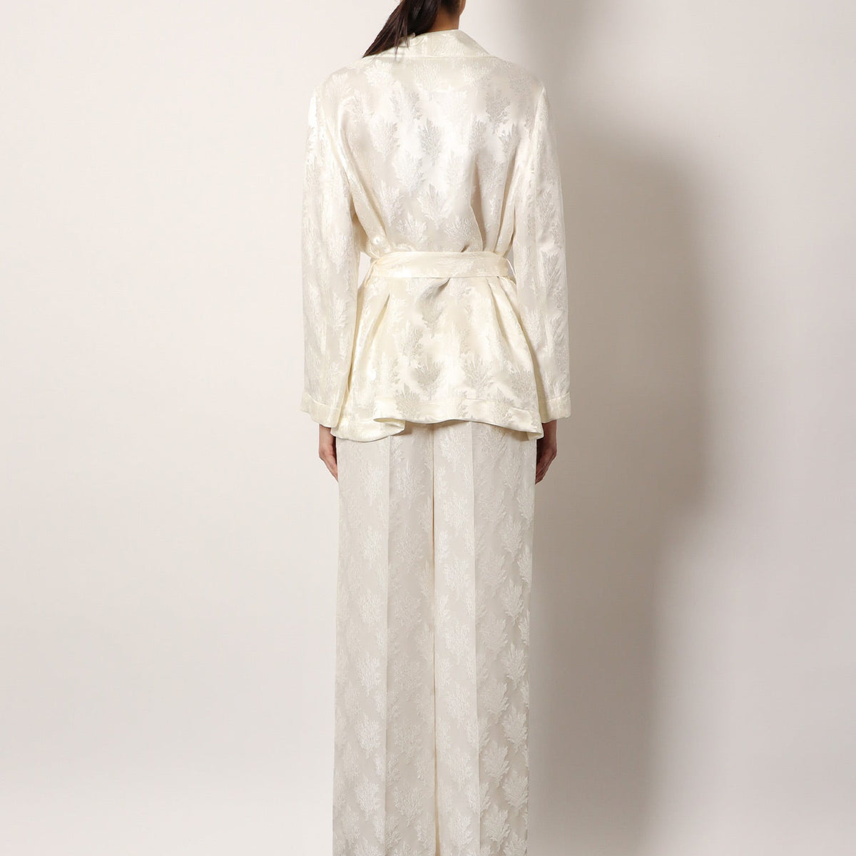 Fendi Women Jacquard Silk Blazer With Floral Motif