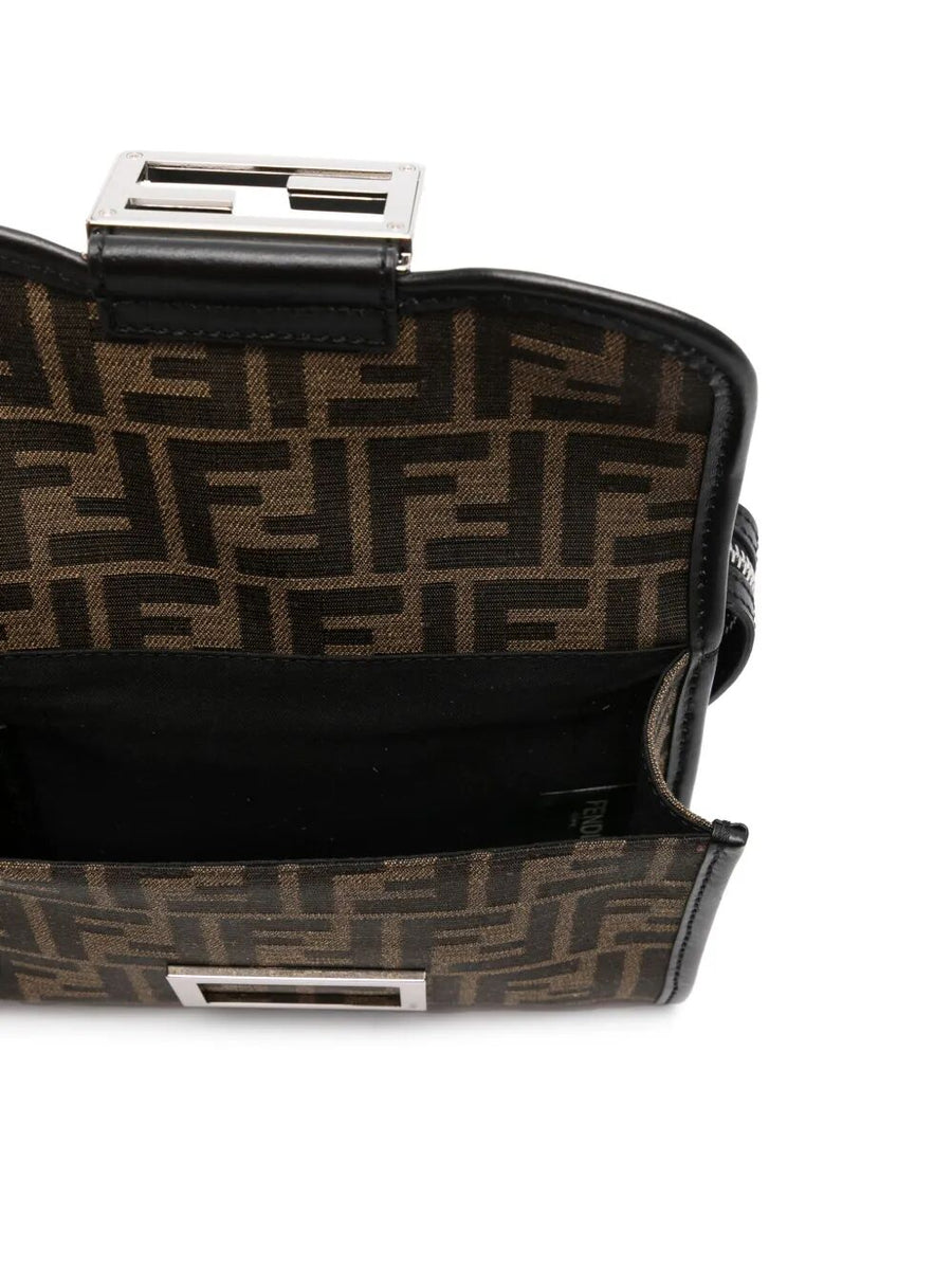 Fendi Men Baguette Double Jacquard Shoulder Bag