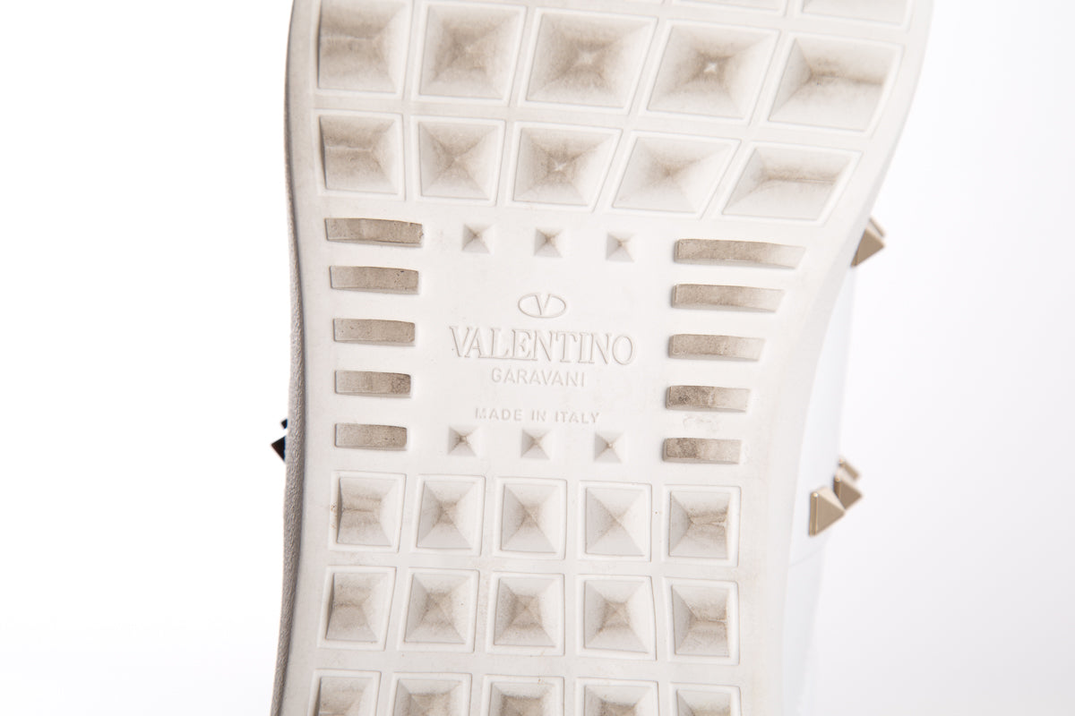 Valentino White Rockstud  Sneakers SZ 42