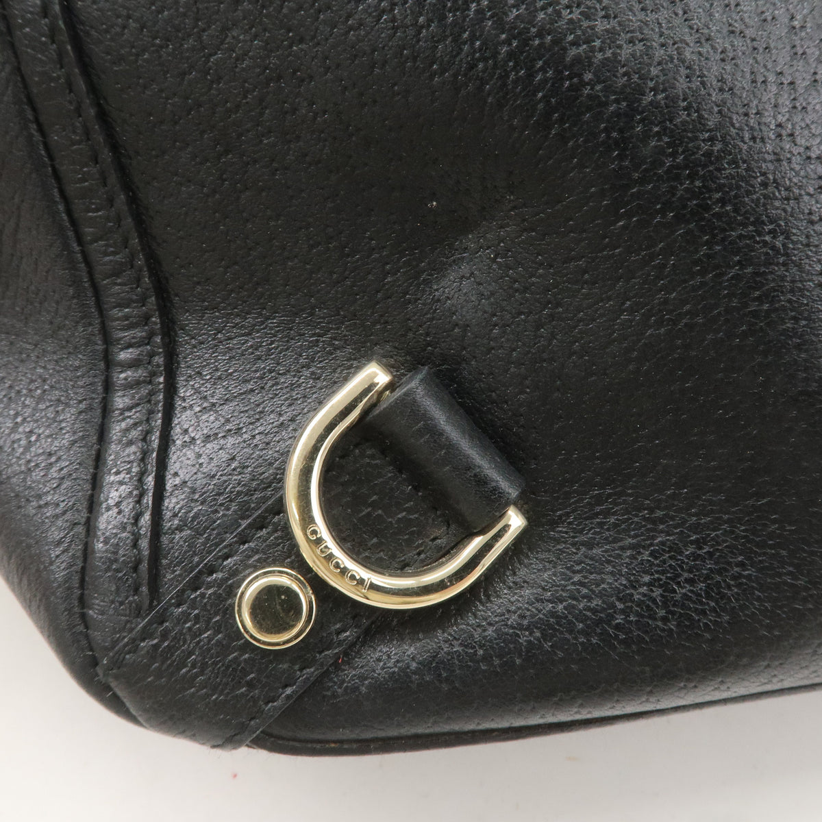 GUCCI Abbey Leather Tote Bag Hand Bag Black 130739