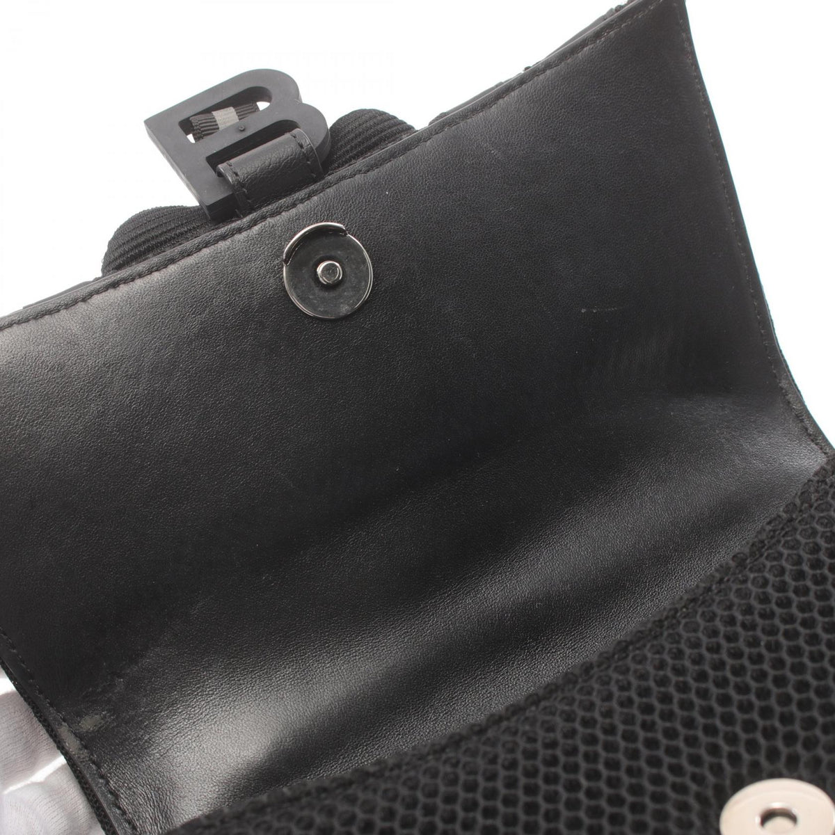 balenciaga Leather Fabric Top Handle Bag 661723