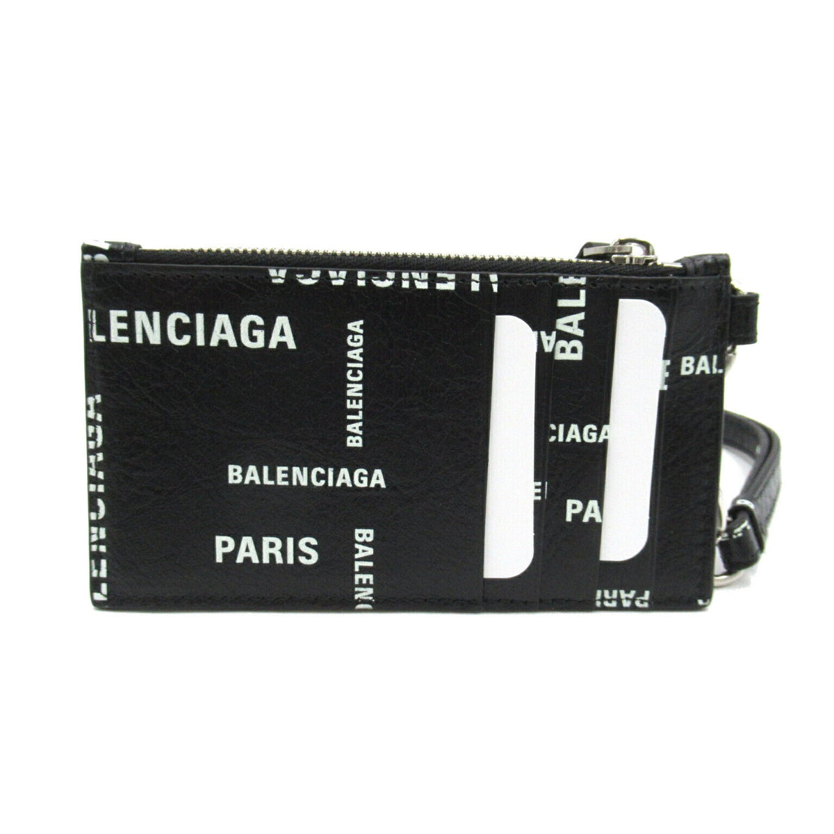 balenciaga Leather Strap Keyring Card Case