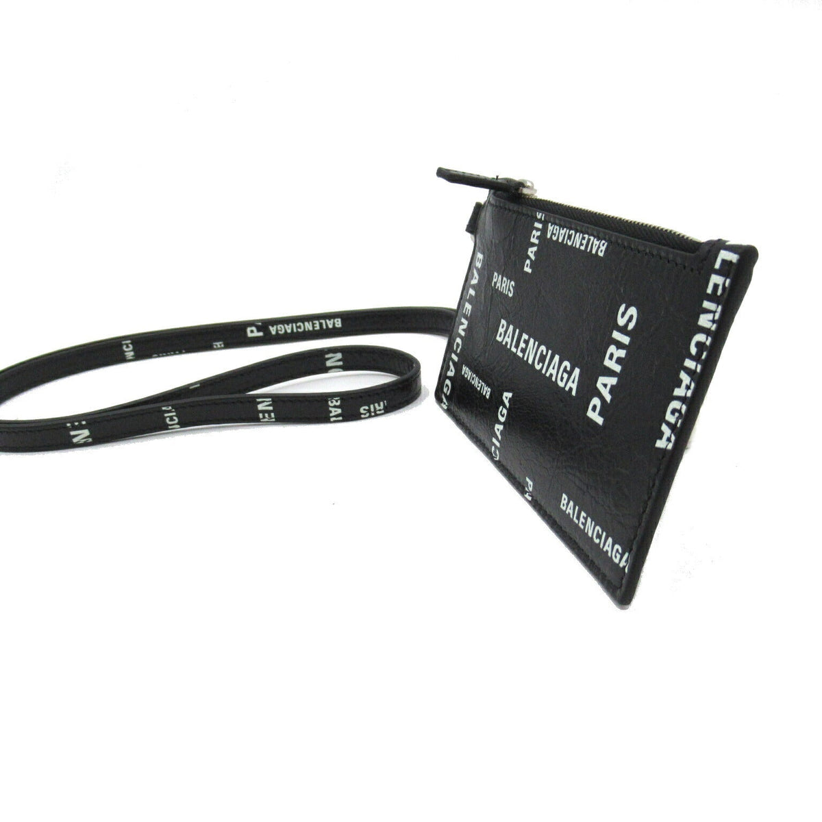 balenciaga Leather Strap Keyring Card Case