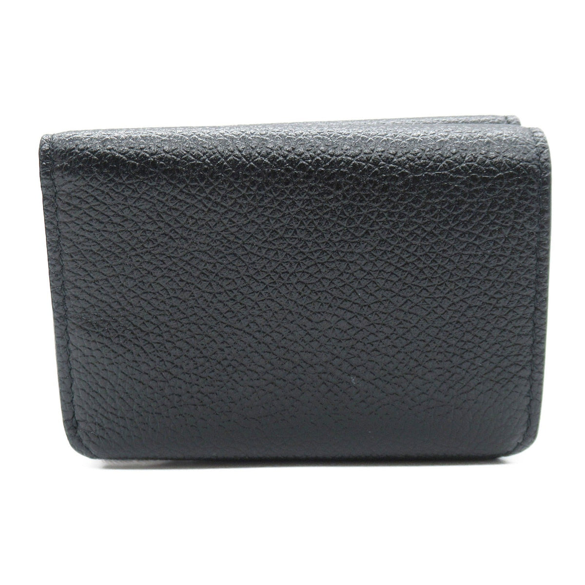 balenciaga Leather Trifold Wallet Black