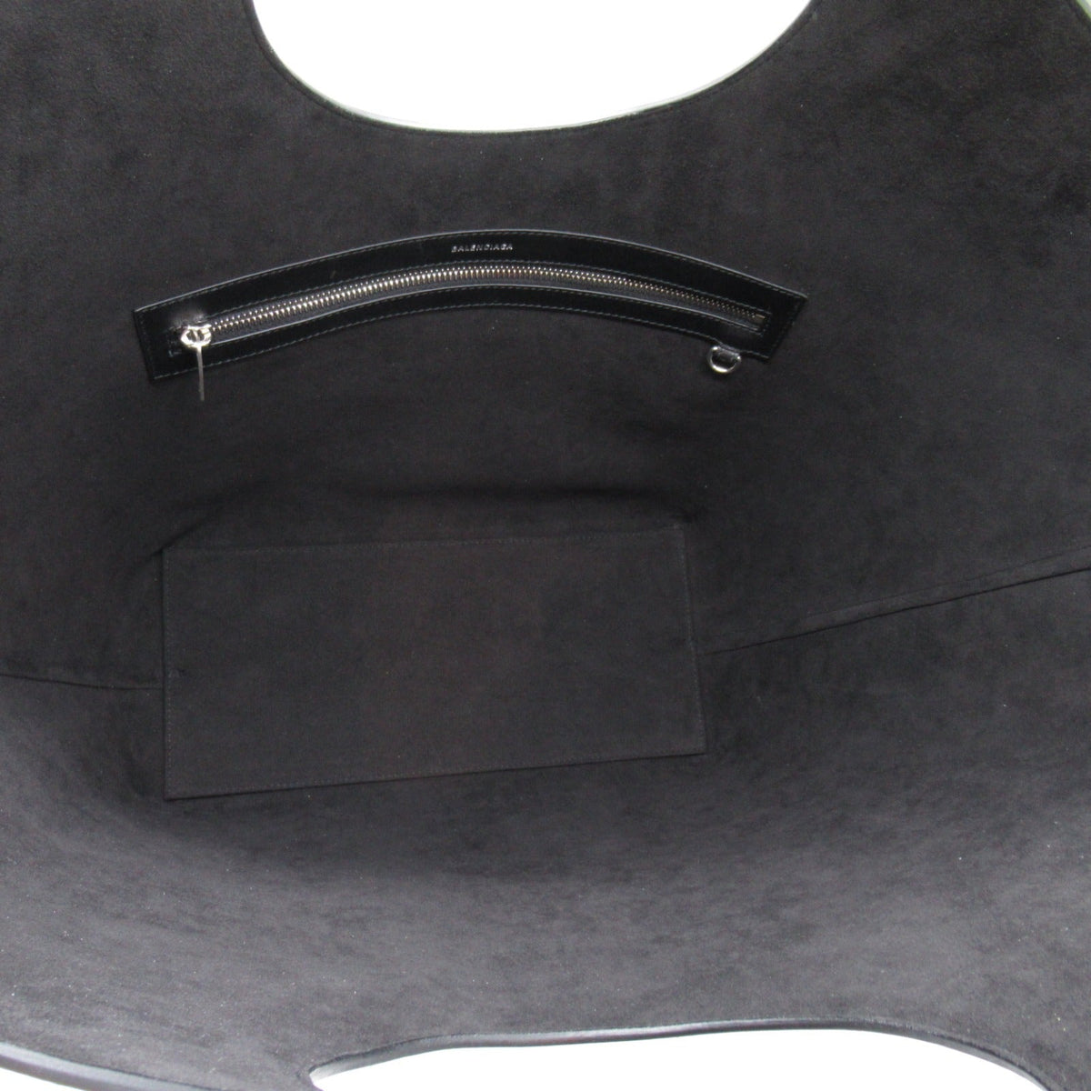 balenciaga Medium Tote Bag Black Leather