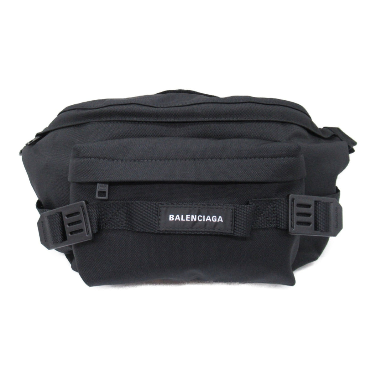 balenciaga Nylon Waist Bag Body Bag Black