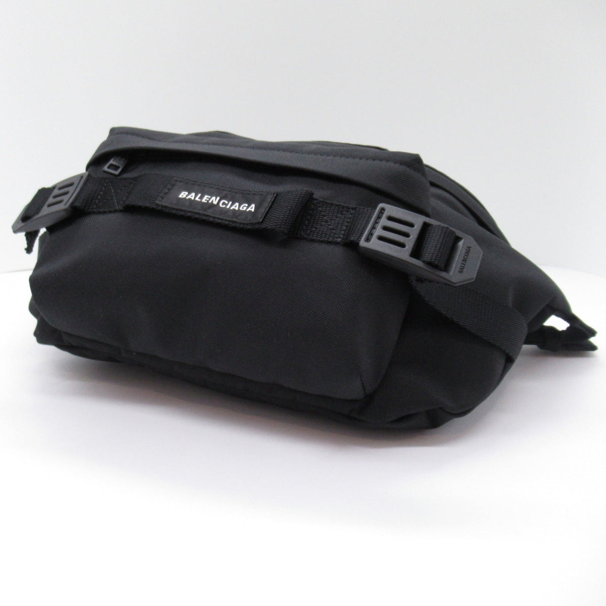 balenciaga Nylon Waist Bag Body Bag Black