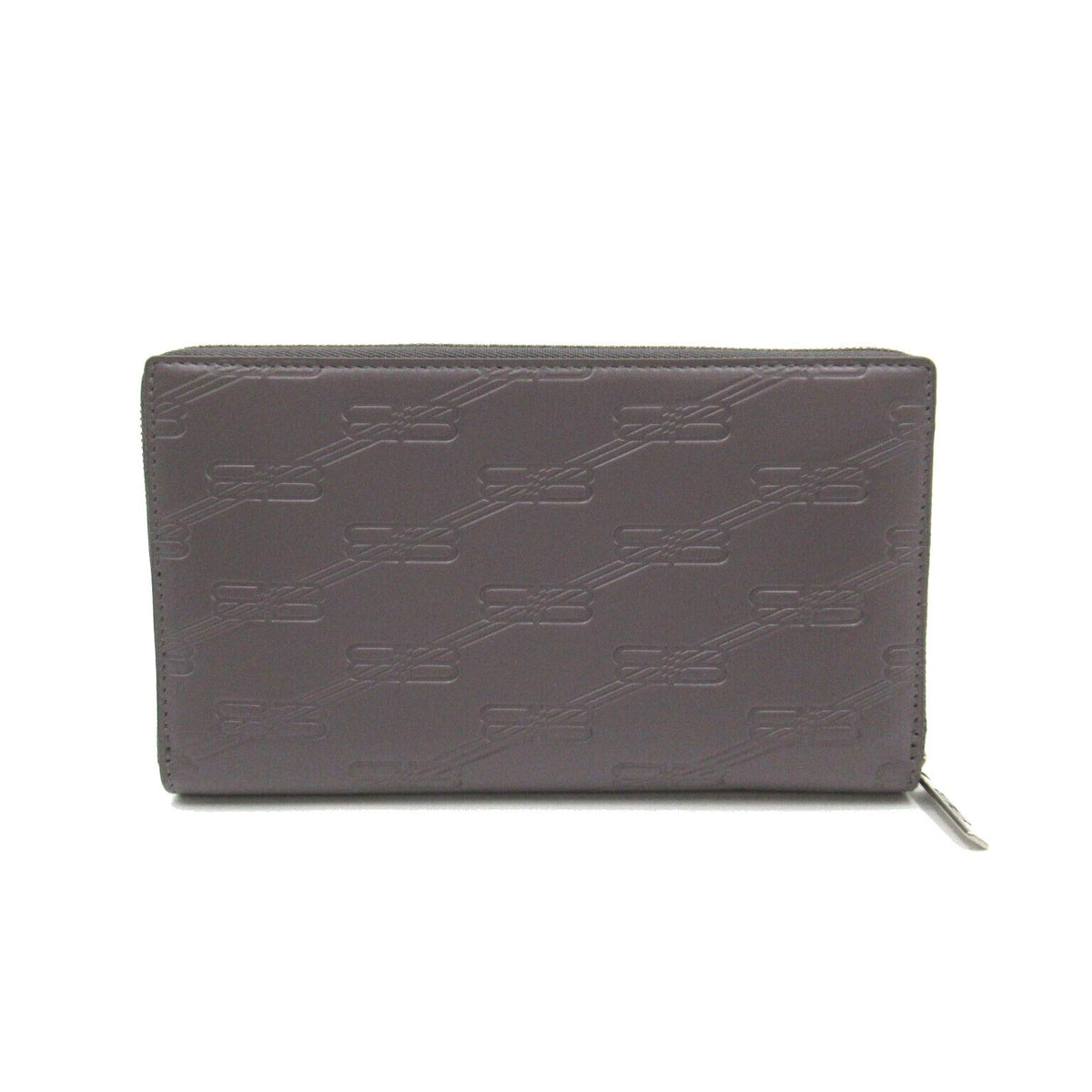 balenciaga Leather Round Wallet Gray