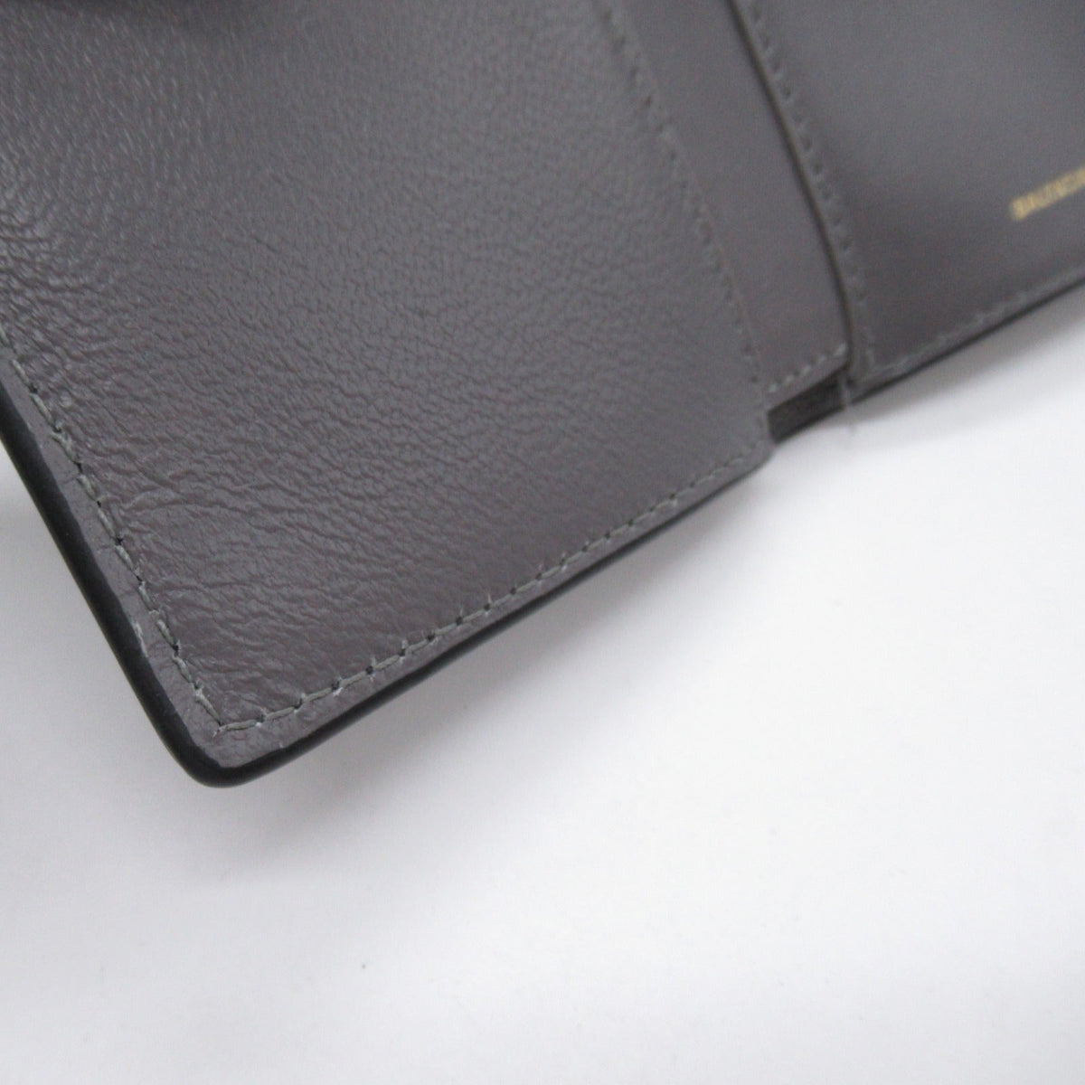 balenciaga Leather Trifold Wallet Black