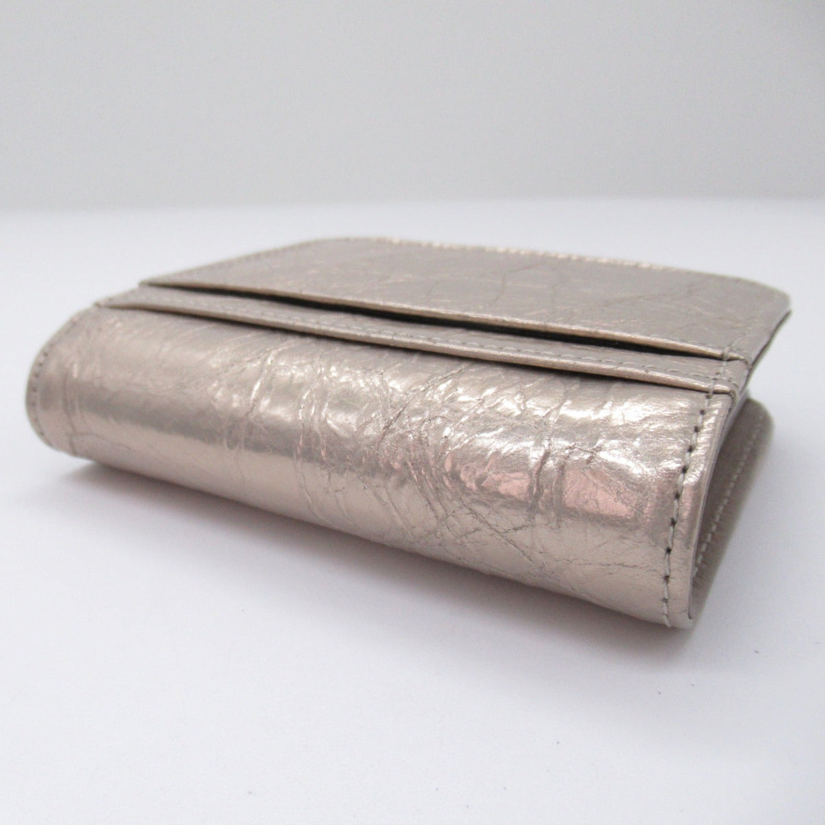 balenciaga Lambskin Bifold Wallet Beige