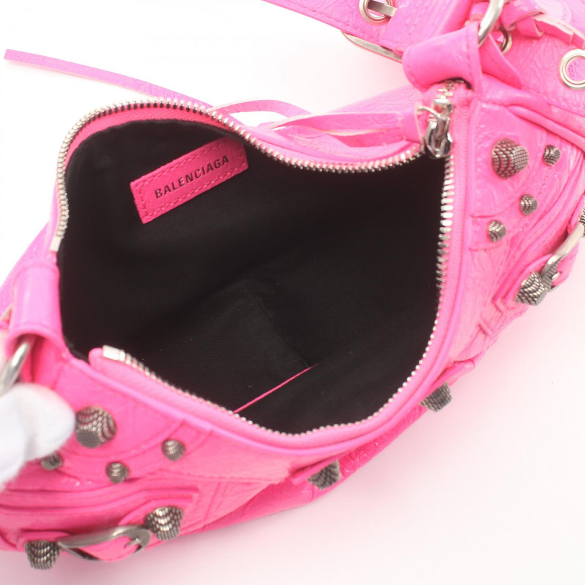 balenciaga Leather Shoulder Bag Pink