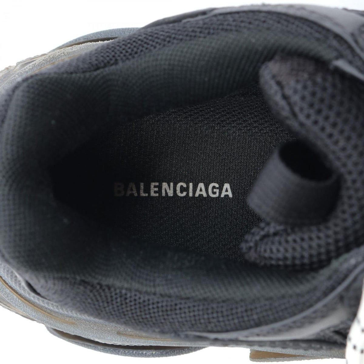balenciaga Triple S Sneakers Leather Fabric Black