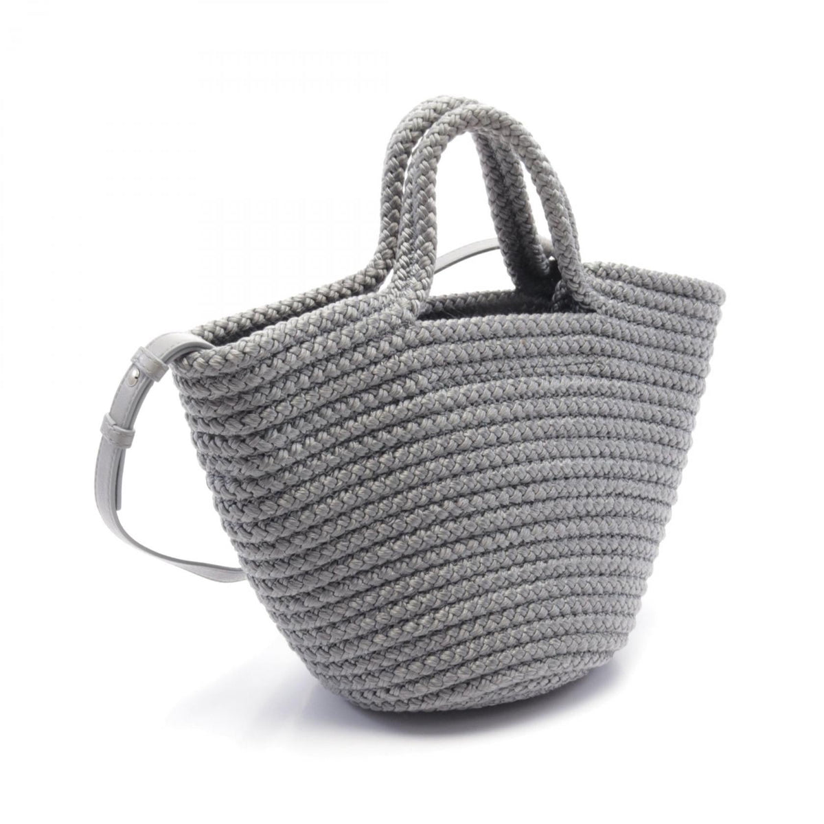 balenciaga Ibiza Small Basket Handbag Nylon Leather