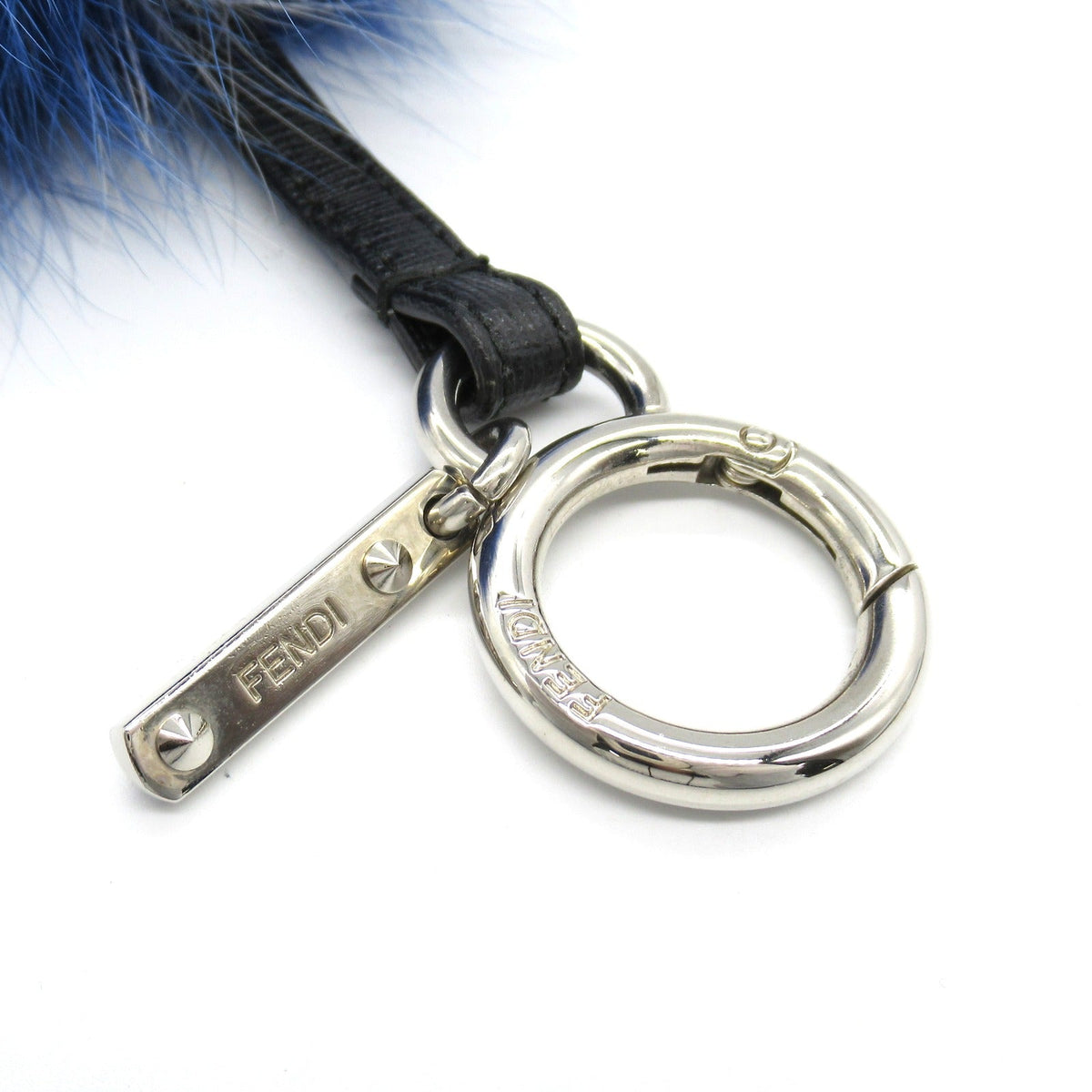 Top quality Fendi Fur Bag Charm Accessory Blue/White