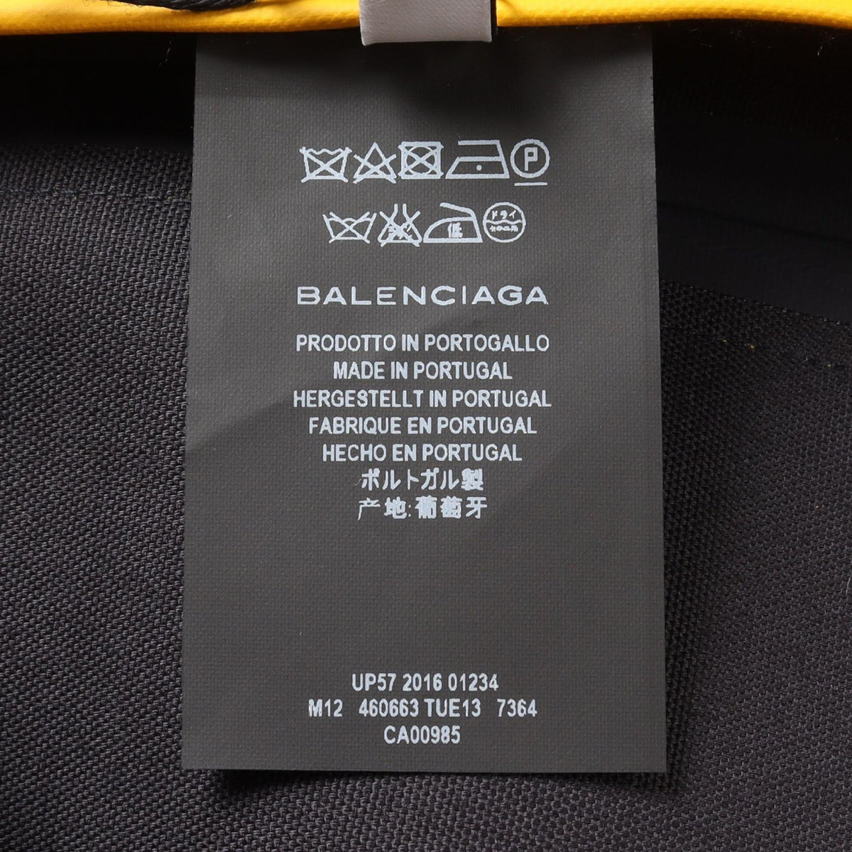 balenciaga Cotton Mountain Parka Yellow