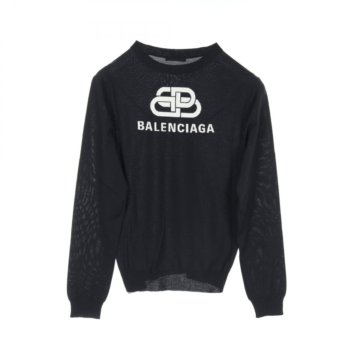 balenciaga Wool Knit Top Navy 583117