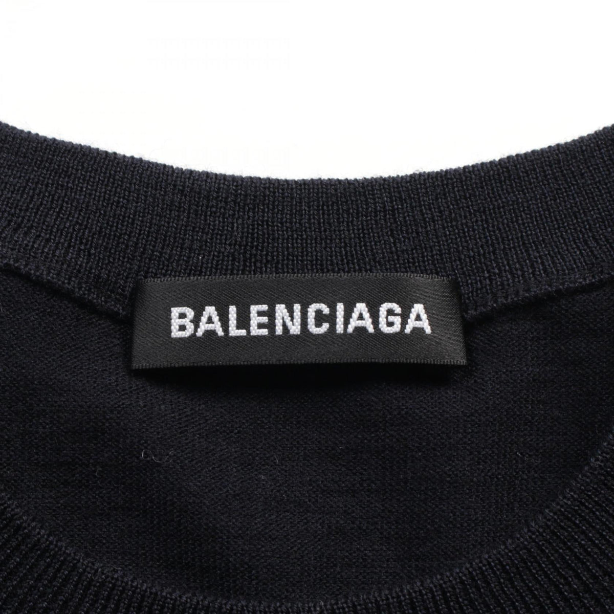 balenciaga Wool Knit Top Navy 583117