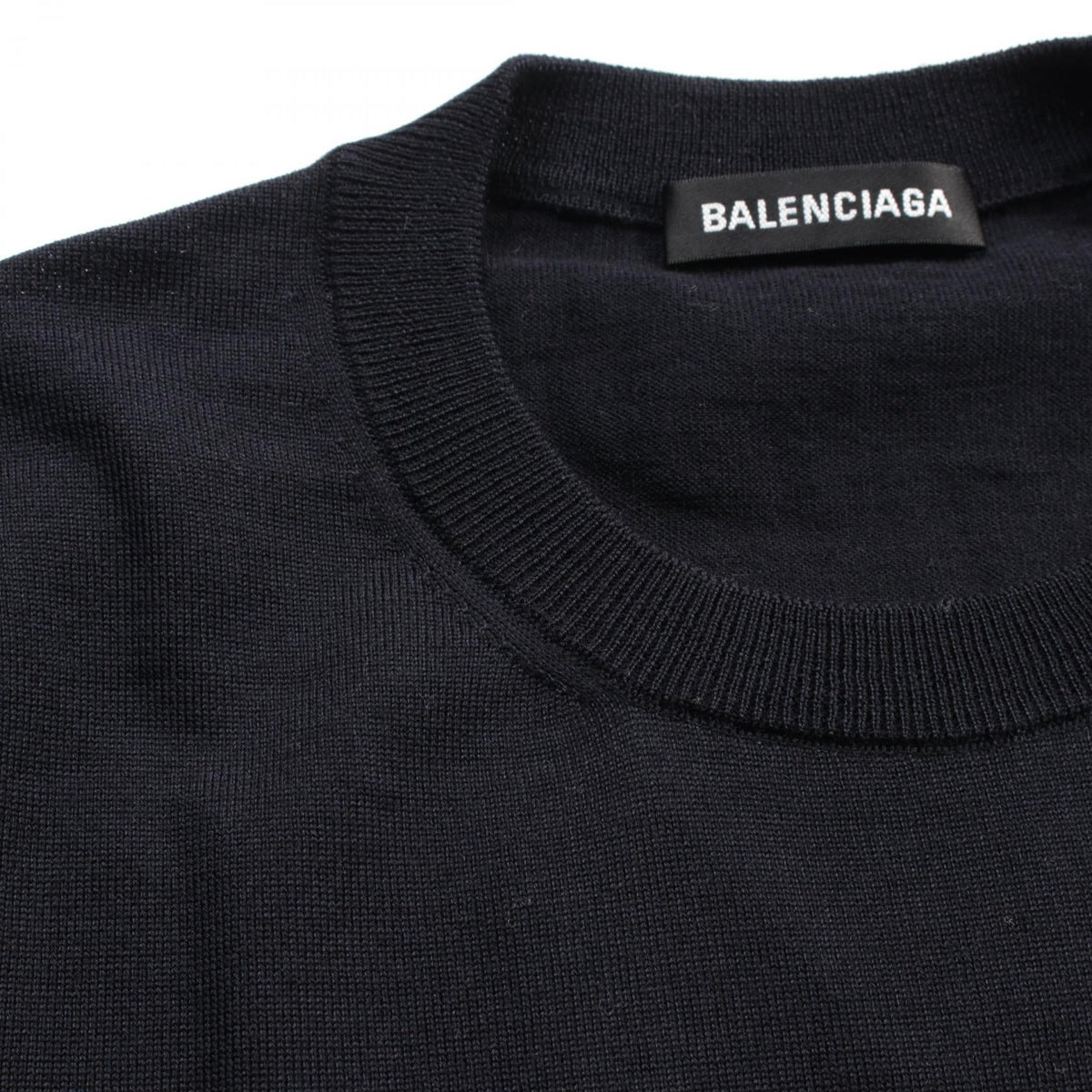 balenciaga Wool Knit Top Navy 583117