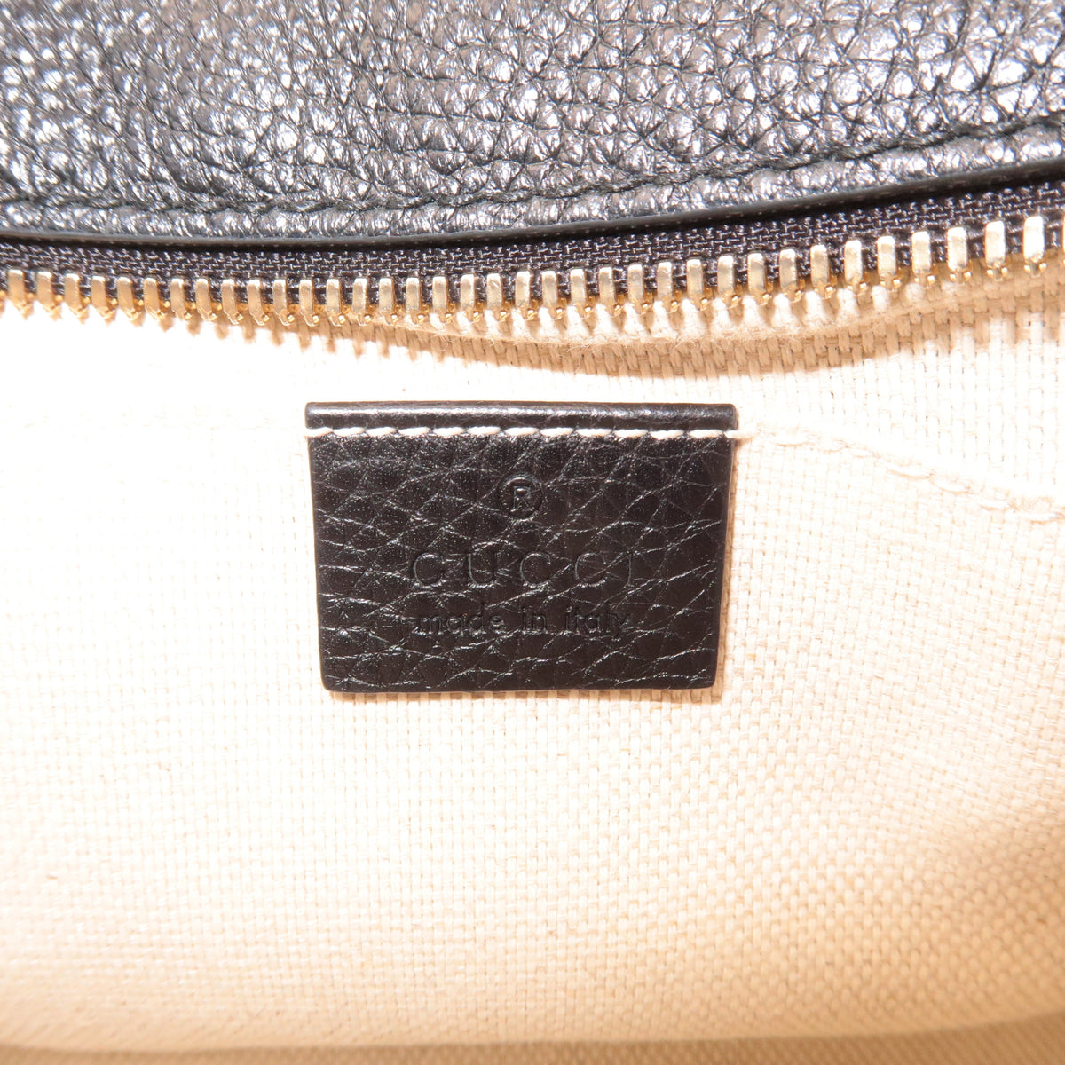 GUCCI SOHO Small Disco Leather Shoulder Bag Black 308364