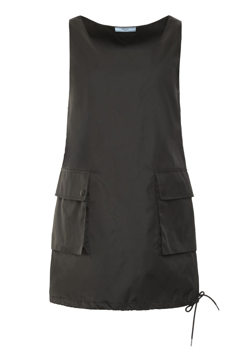 PRADA Recycled Material Adjustable Hem Dress
