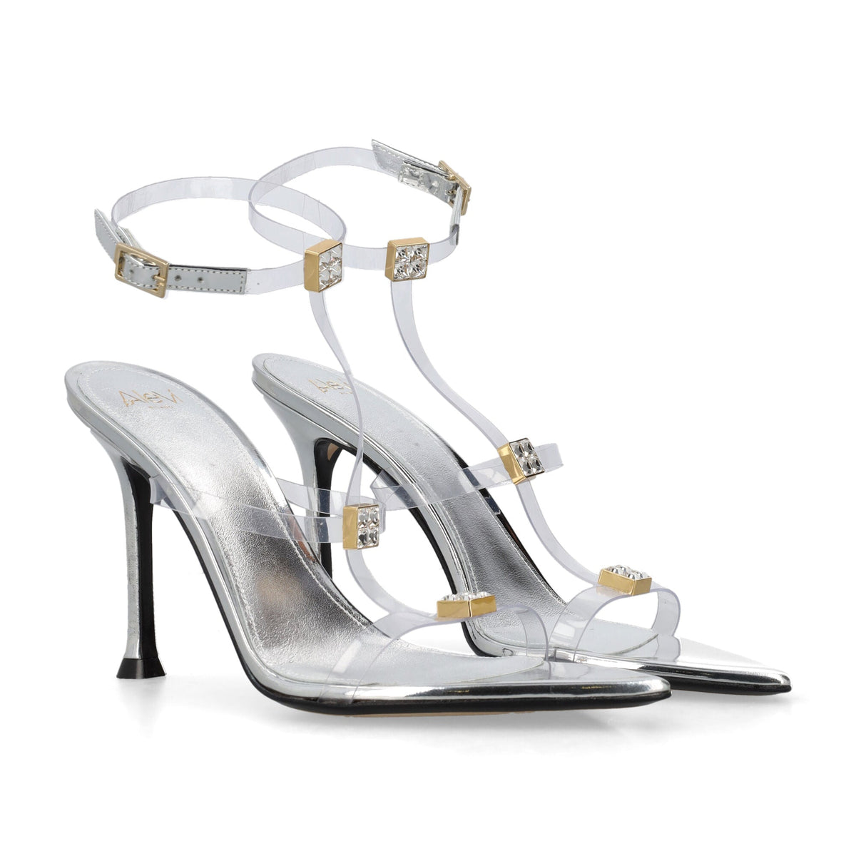 ADDY 095 NAIL VEGAS SILVER SANDALS