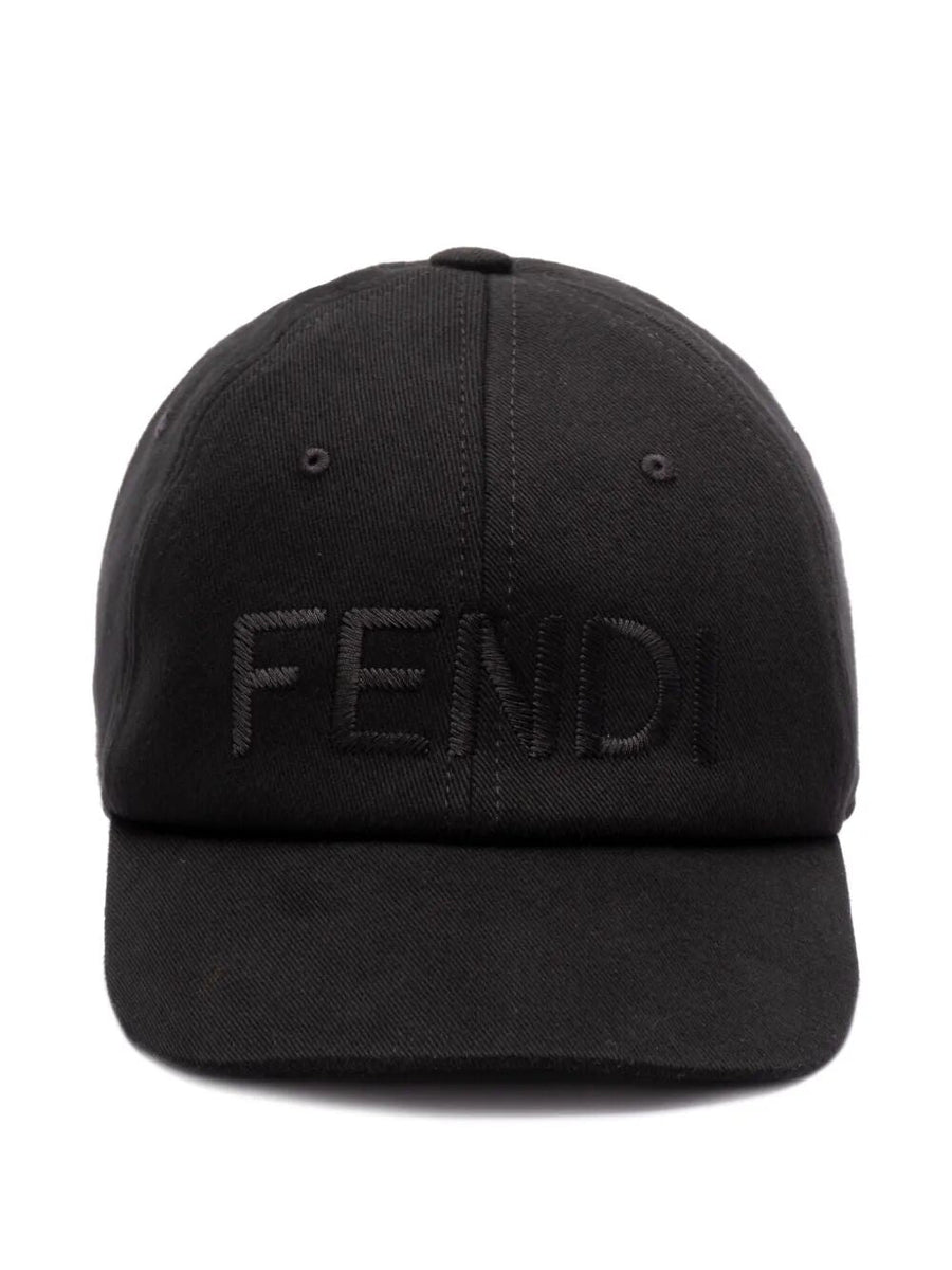 Fendi Men Fendi Roma Embroidery Cotton Baseball Cap