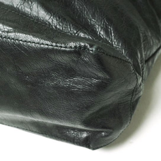 balenciaga Leather Day Messenger Bag Black