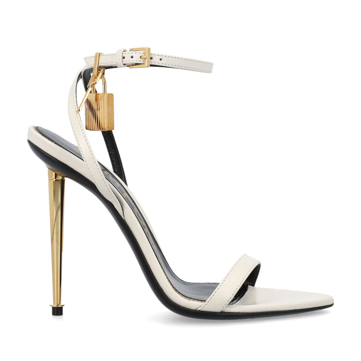 PADLOCK POINTY NAKED SANDAL