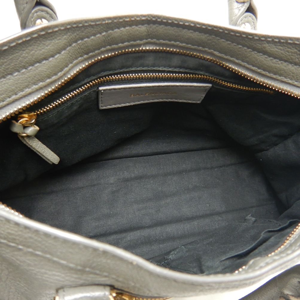balenciaga Metallic Edge City Leather Handbag