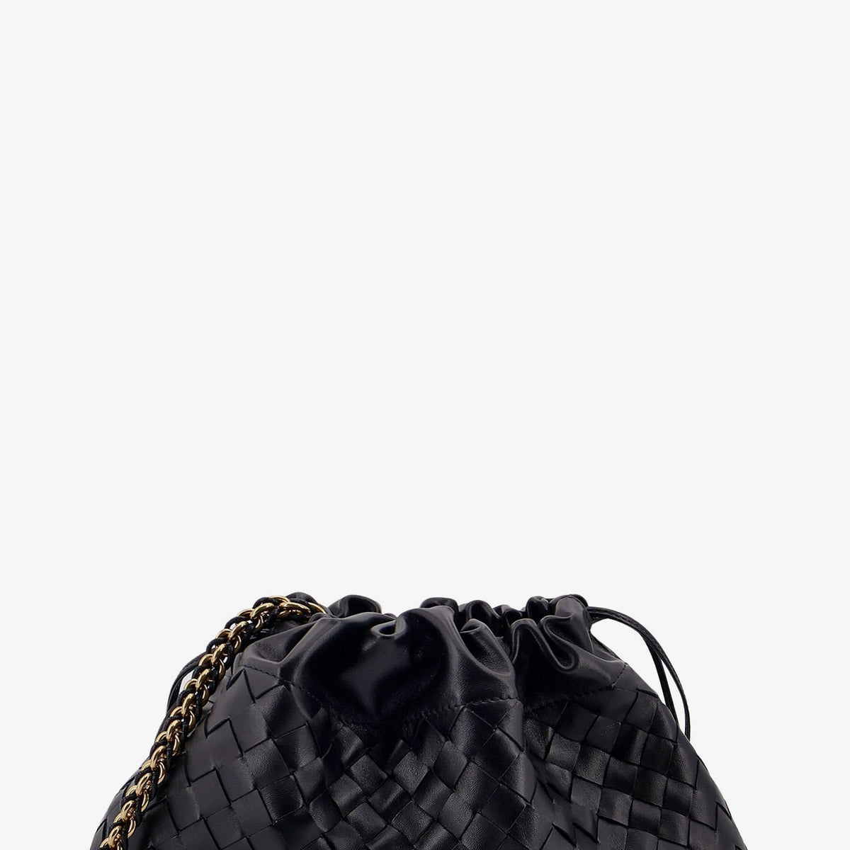 Bottega Veneta Women Leather Dustbag Clutch With Intrecciato Motif