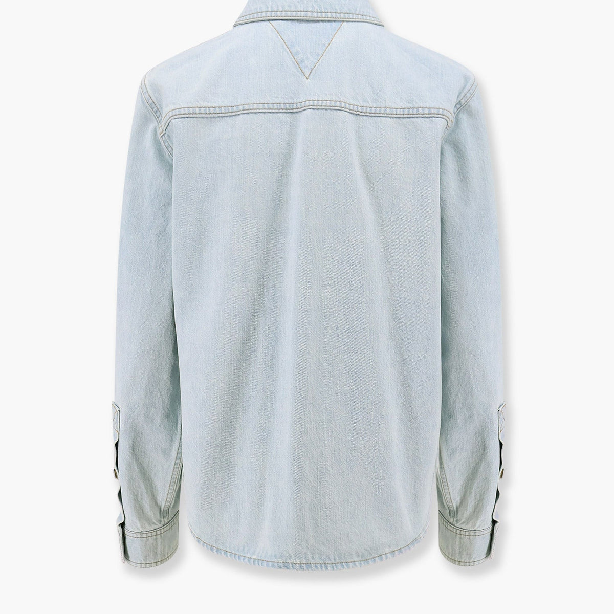 Bottega Veneta Women Denim Shirt With Extra Bleach Wash
