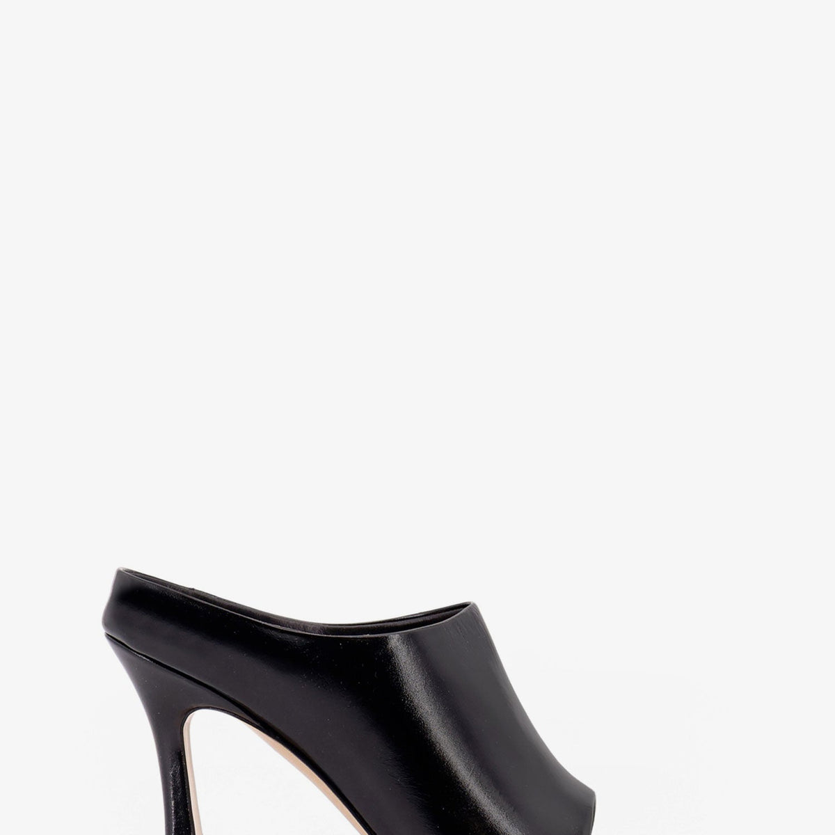 Bottega Veneta Women Rana Leather Mule With Heel