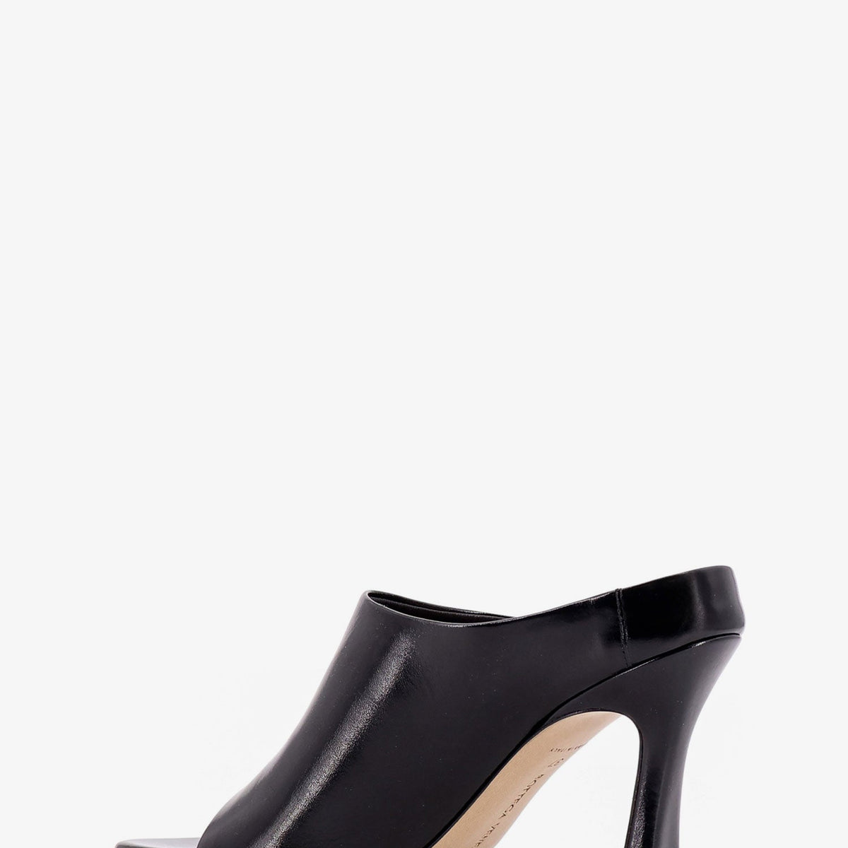 Bottega Veneta Women Rana Leather Mule With Heel