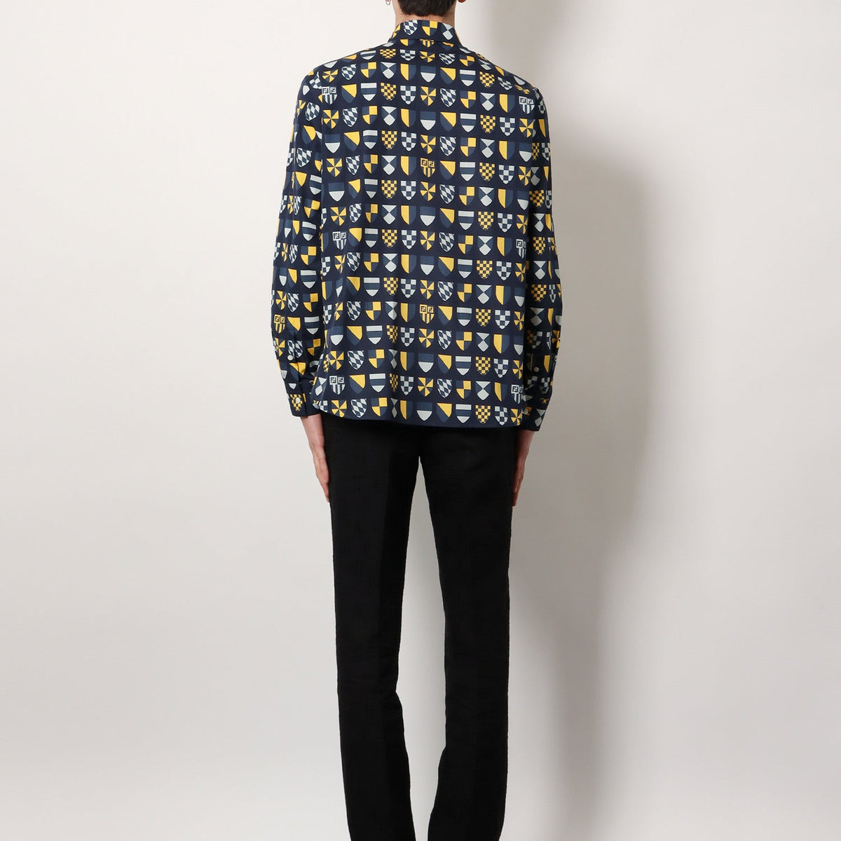 Fendi Men Ff Araldic Cotton Shirt