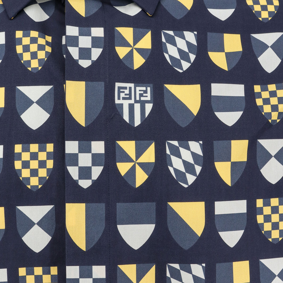 Fendi Men Ff Araldic Cotton Shirt
