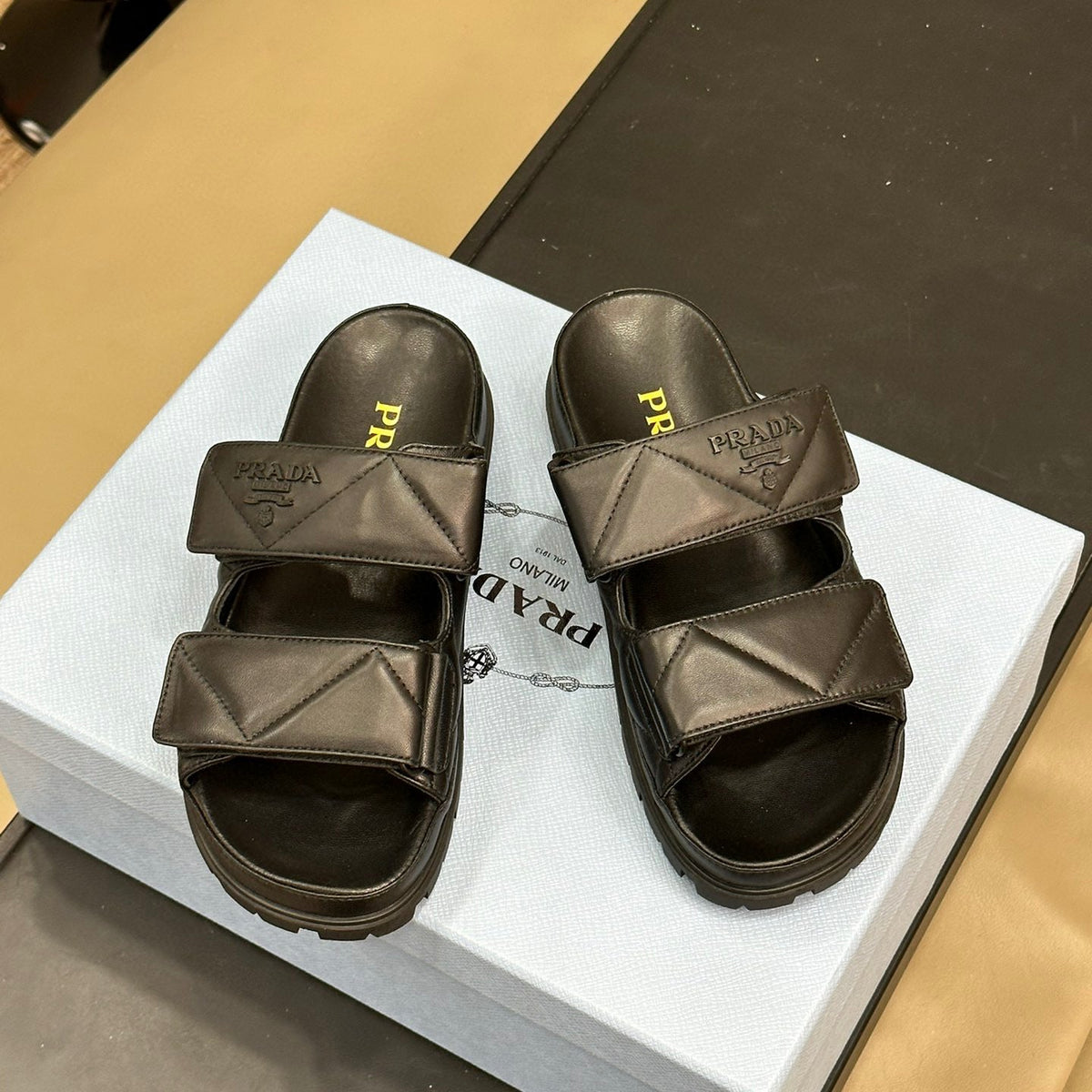 PD NAPPA LEATHER SLIDES