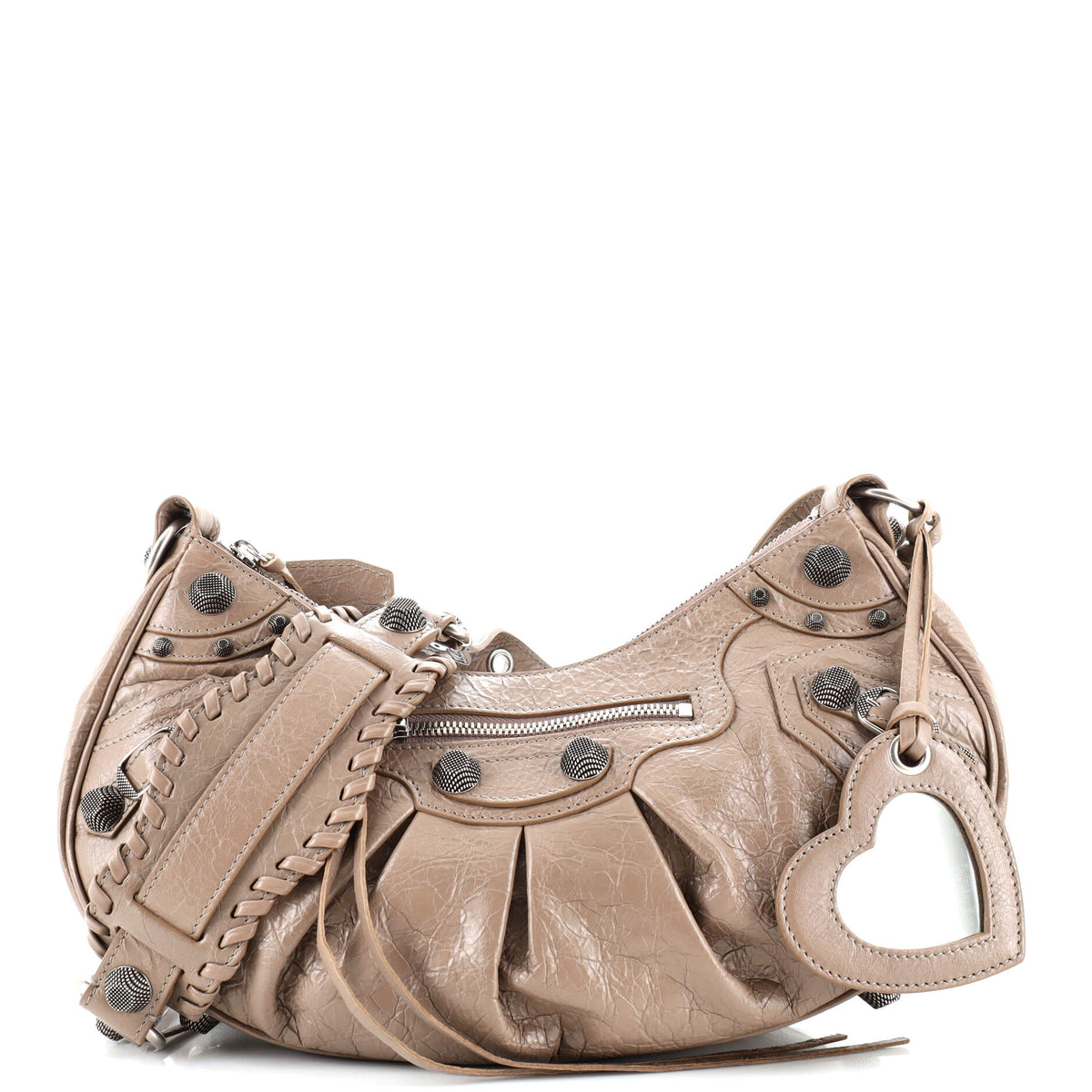 Balenciaga Le Cagole Giant Studs Shoulder Bag Leather Small