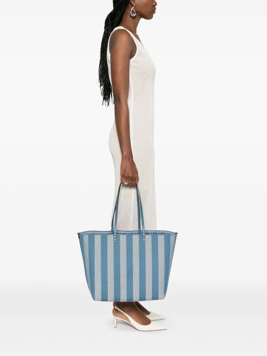 Fendi Women Pequin Striped And Ff Fabric Roll Large Reversible Shopper