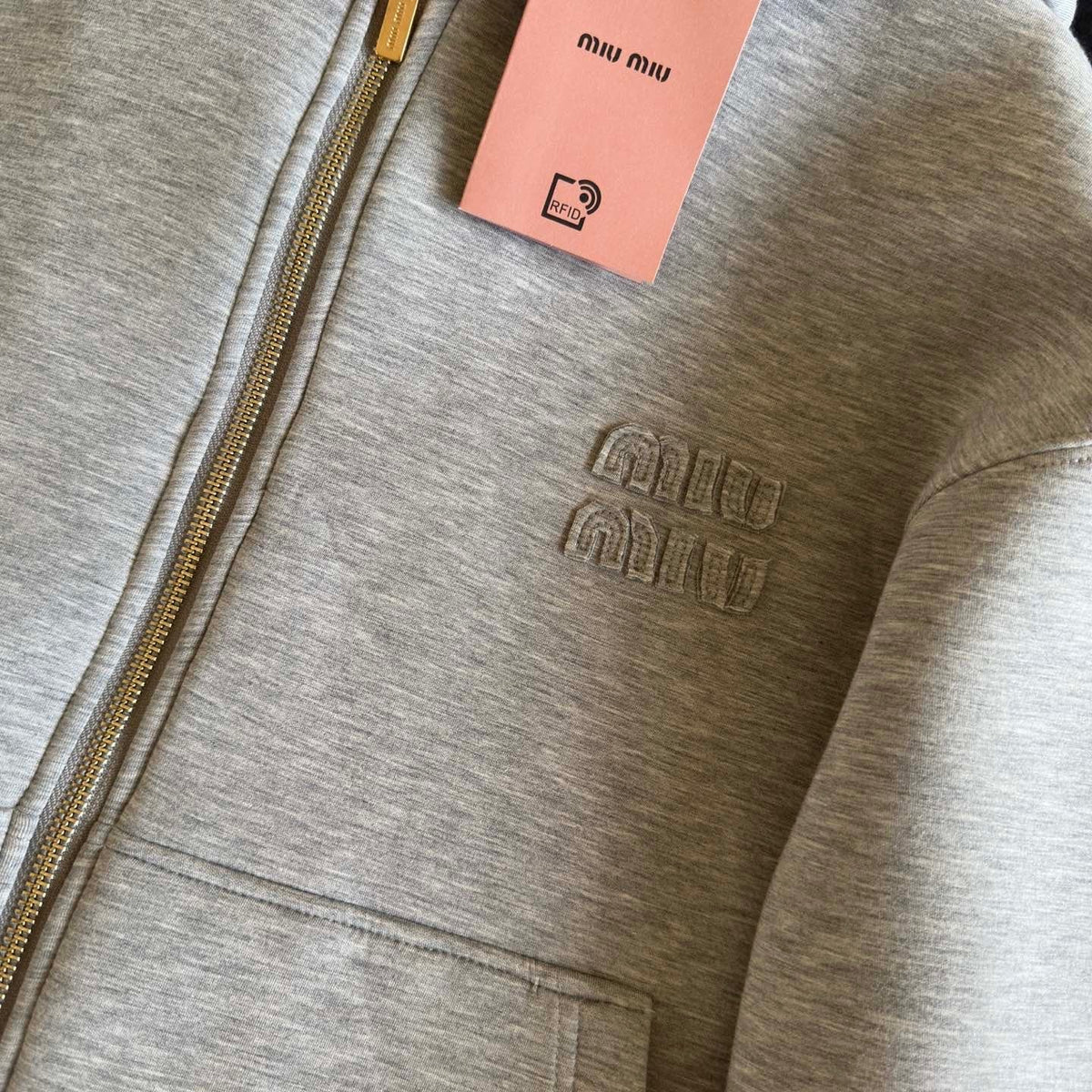 MIU M ZIP HOODIE