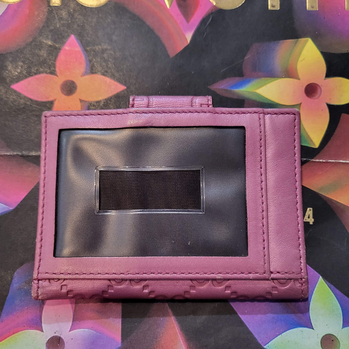 Authentic Gucci Metallic Guccissima Heart Travel Wallet