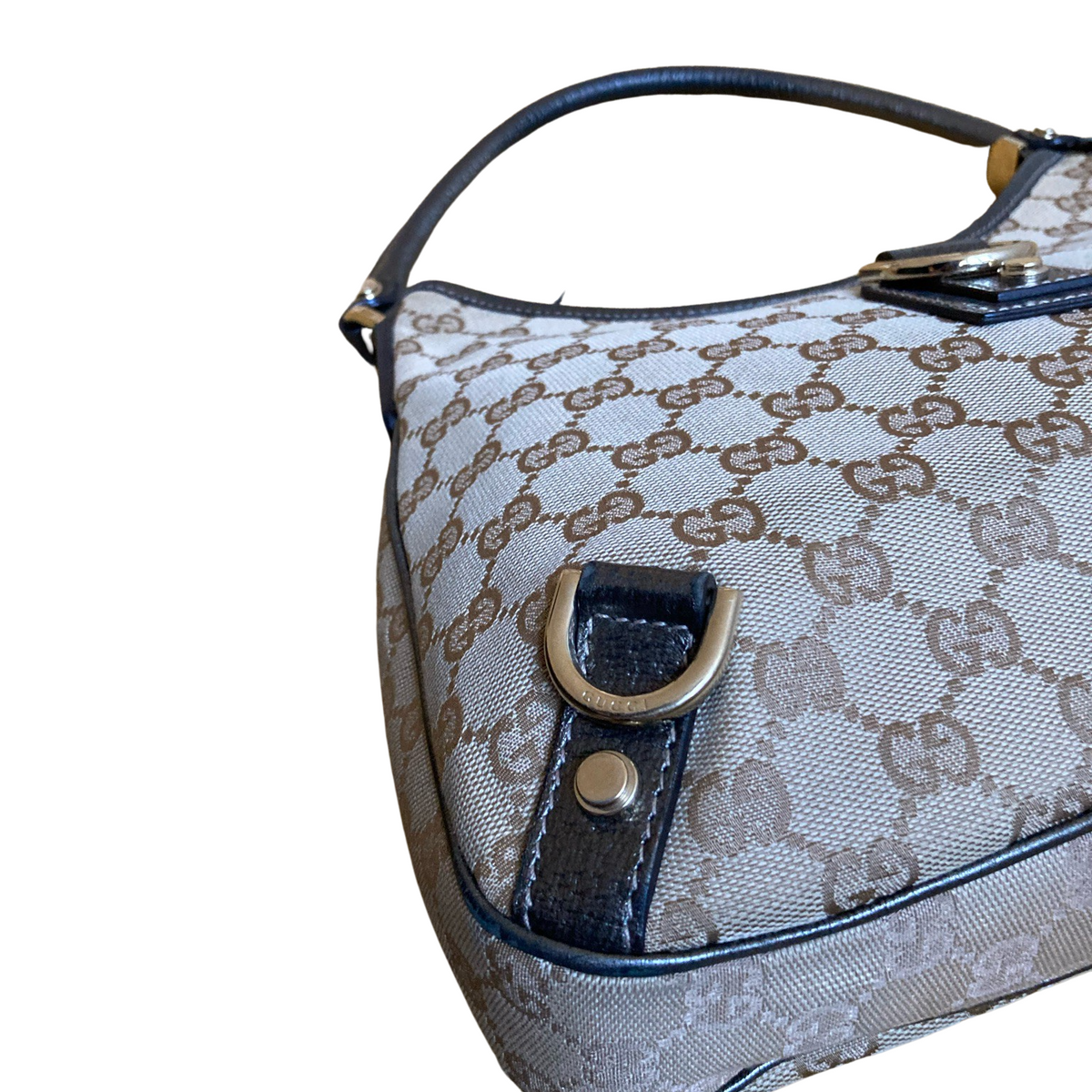 Gucci Abbey Jacquard & Leather Shoulder Bag