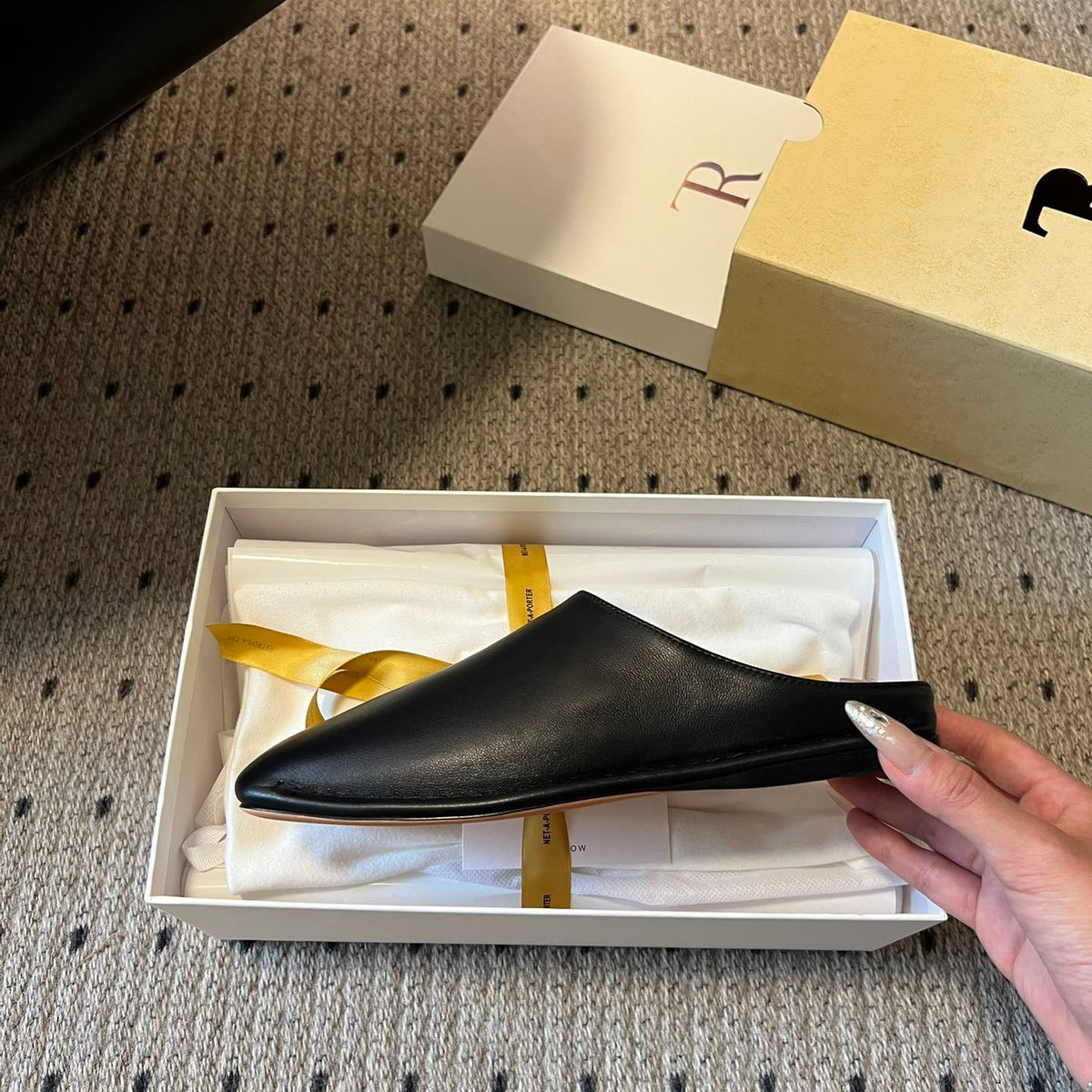 THE ROW LEATHER MULES