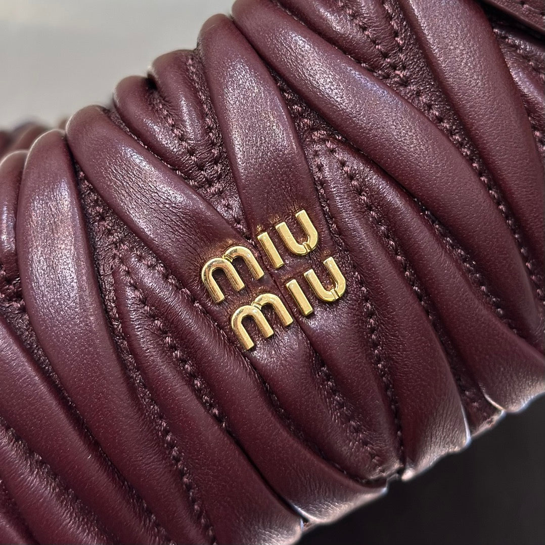 MIU M MATELASSE NAPPA LEATHER POUCH