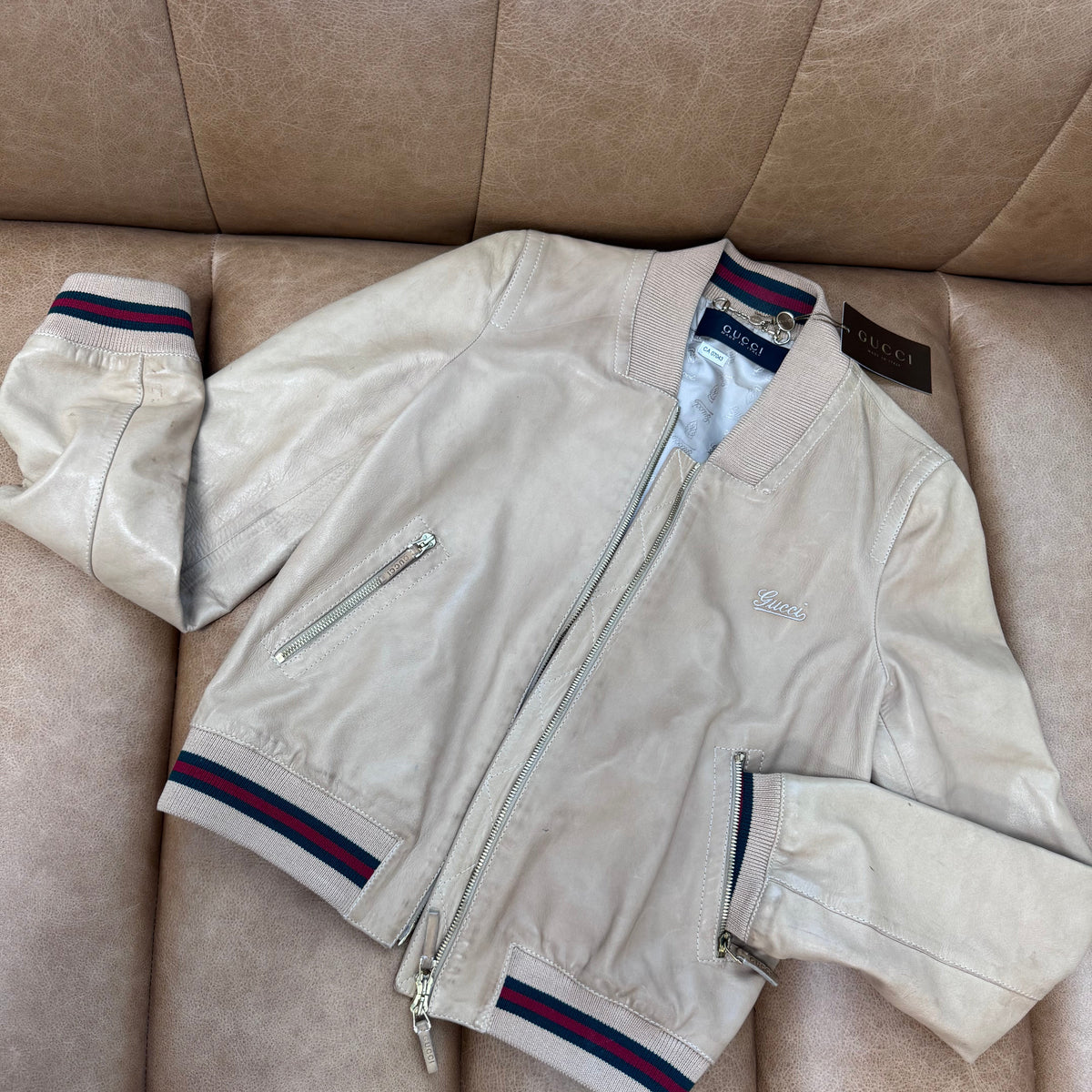 Gucci Tan Leather Jacket