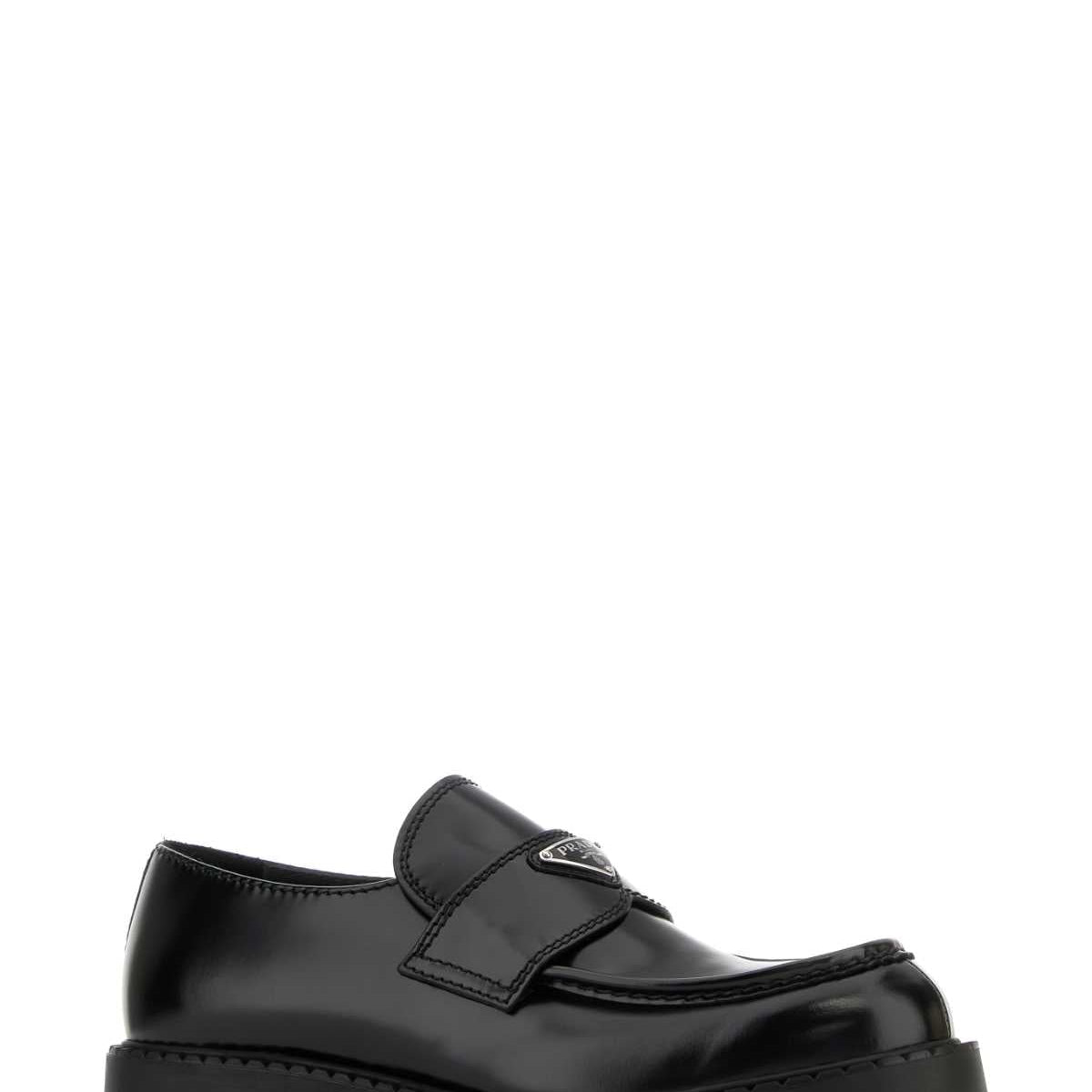 PRADA Leather Chocolate Loafers for Men