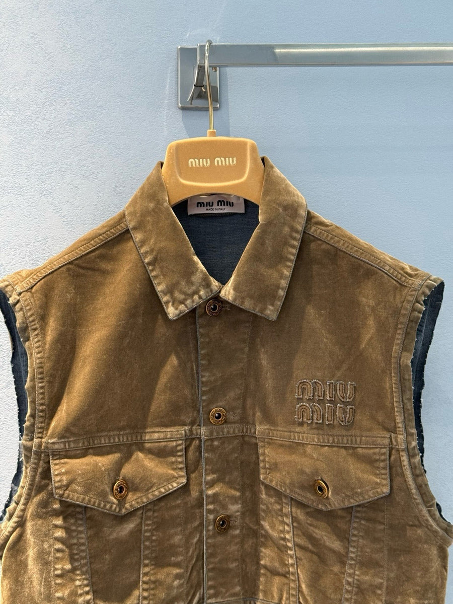 MIU M CROP VEST