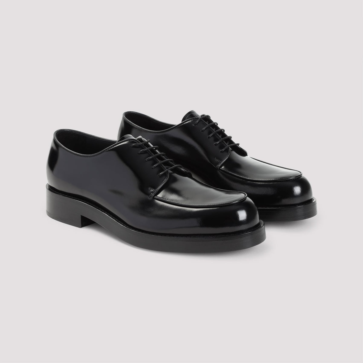 PRADA Men's Premium Leather Lace-Up Shoes - SS25 Collection