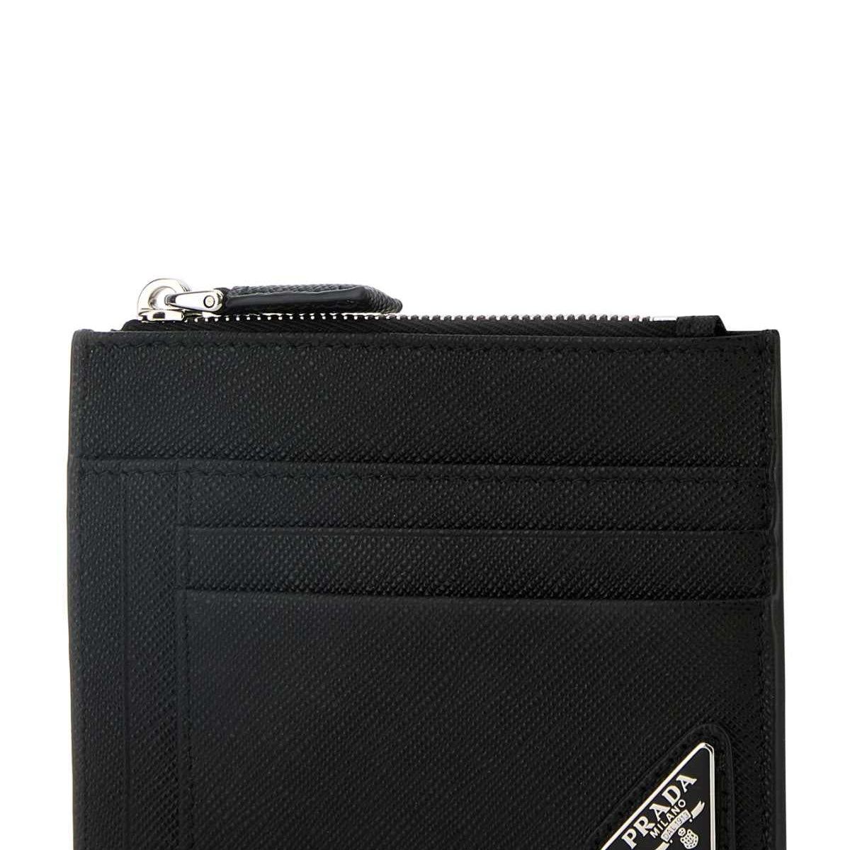 PRADA Men's Mini Leather Card Holder